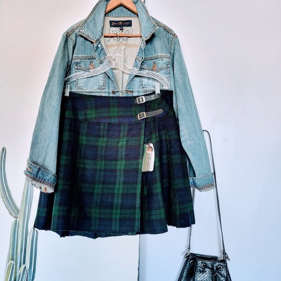 Pleated Plaid Mini Skirt Size 40 - Picture 2 of 16